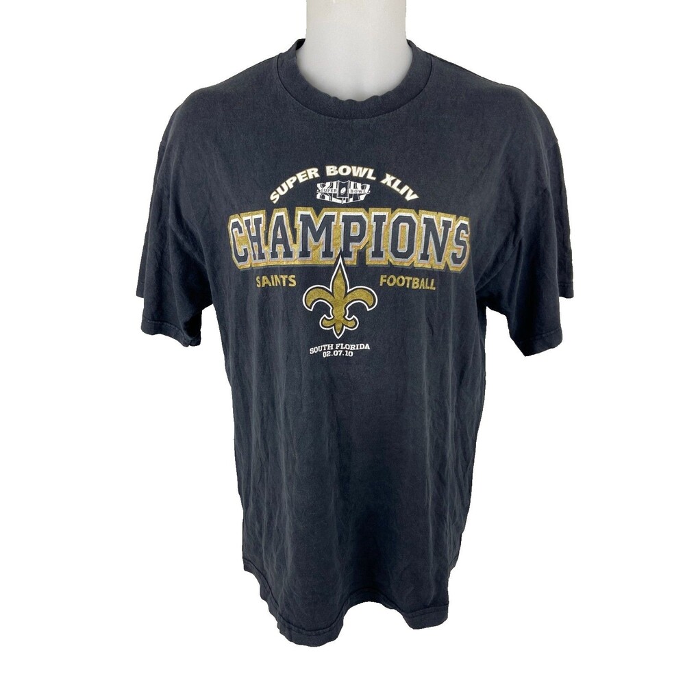 New Orleans Saints Superbowl XLIV Unisex XL T Shirt Champions 44 NFL Alstyle